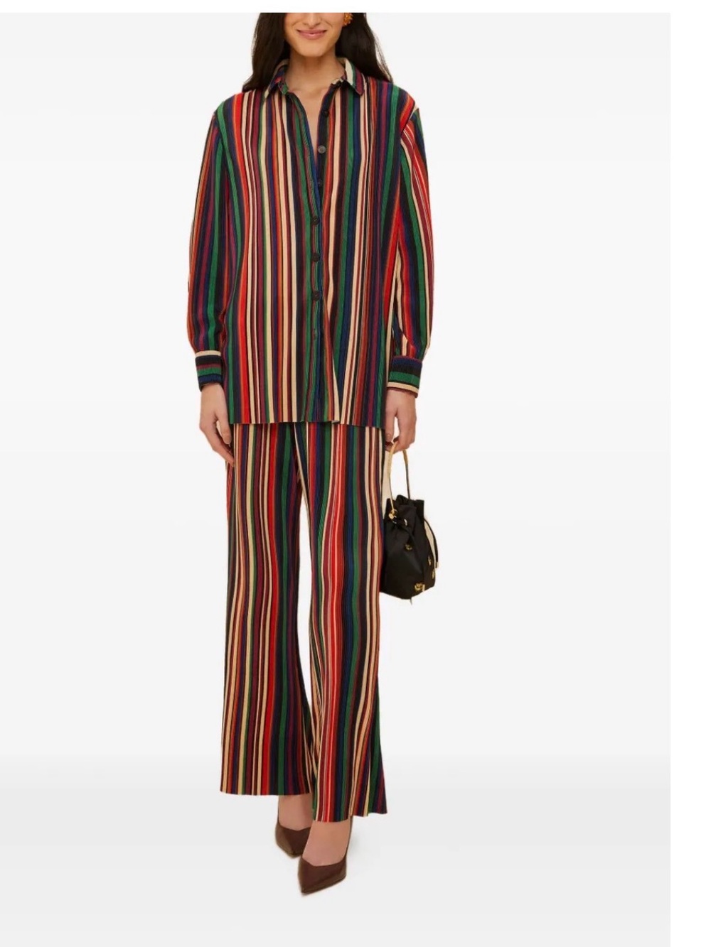 Farm Rio Women’s Multicolor Striped Wide-Leg Pants